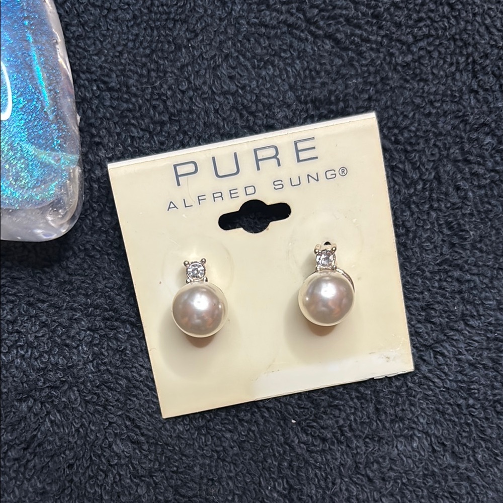 Alfred Sung Pearl Earrings